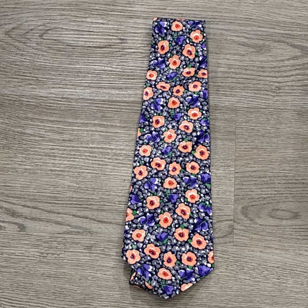 Vintage Ambassador Multicolor Floral Polyester Neck Tie